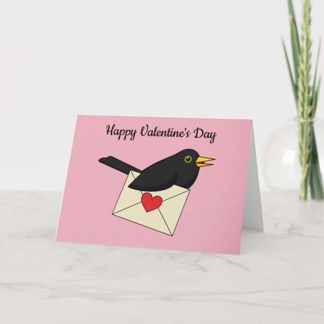 Tarjeta De mirlo con amor | Agrega tu texto  (Anverso)
