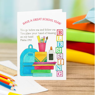 Tarjeta de Mochila de Bendiciones para el Regreso 