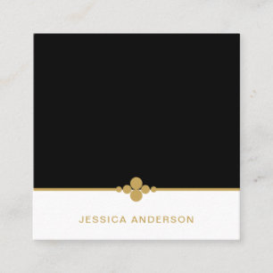 Tarjeta de Moda Black Gold Square