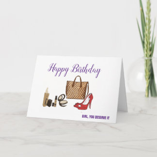 Tarjeta de moda de cumpleaños feliz