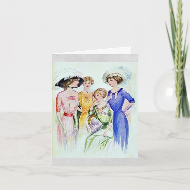 Tarjeta de moda de época 1911 (Anverso)