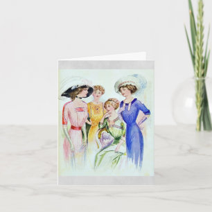 Tarjeta de moda de época 1911