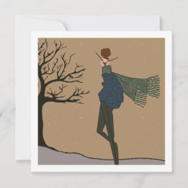 Tarjeta de moda de invierno de vacaciones de invie