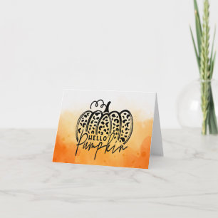 Tarjeta de moda Hello Pumpkin