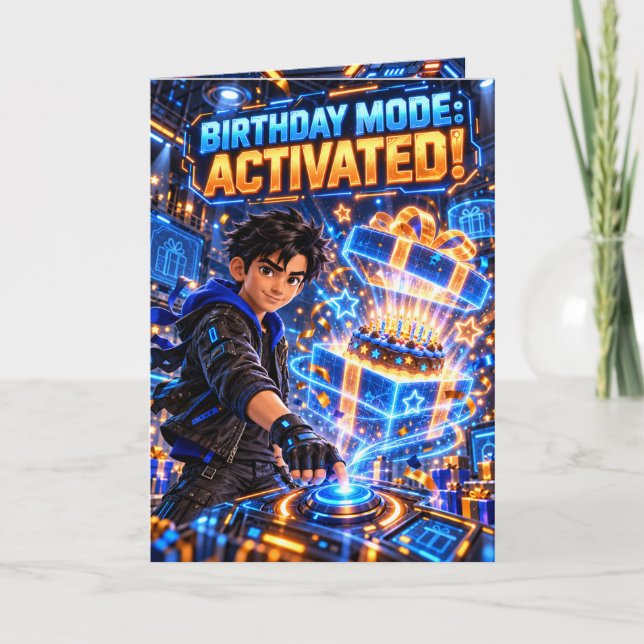 Tarjeta de Modo Cumpleaños Activado de AnimatedLab (Anverso)