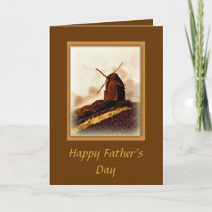 Tarjeta de molino de viento europea del Día del Pa