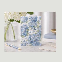 Tarjeta de MOM floral de Hortensia Azul Regalo Ele