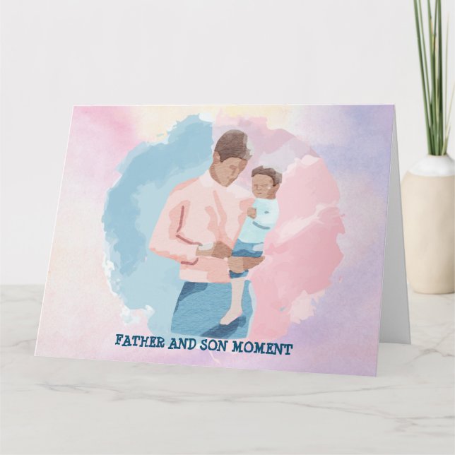 TARJETA DE MOMENTO DE PADRE E HIJO (Anverso)