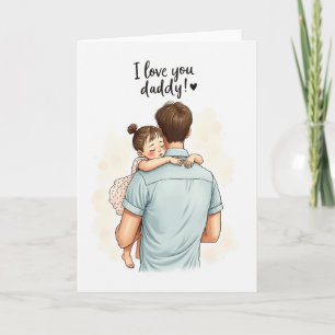 Tarjeta de momento tierno del Día del Padre