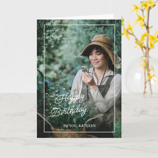 Tarjeta de Momentos de Cumpleaños Alegre (flor amarilla)