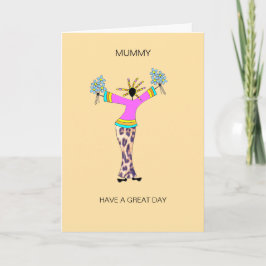 Tarjeta de momia para el arte africano, un día mar