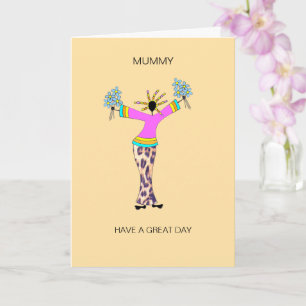 Tarjeta de momia para el arte africano, un día mar