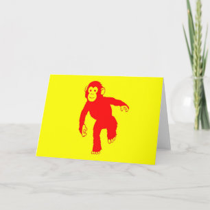 Tarjeta de mono de baile