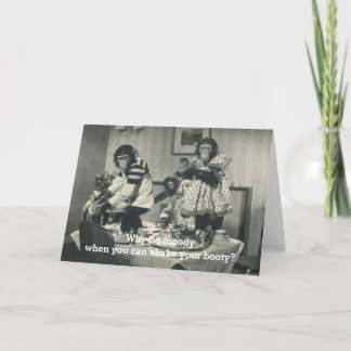 Tarjeta de mono humorística