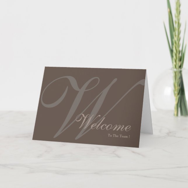 Tarjeta de Monograma de Bienvenida al Equipo (Anverso)