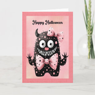 Tarjeta de Monstruo Cute de Halloween para niños