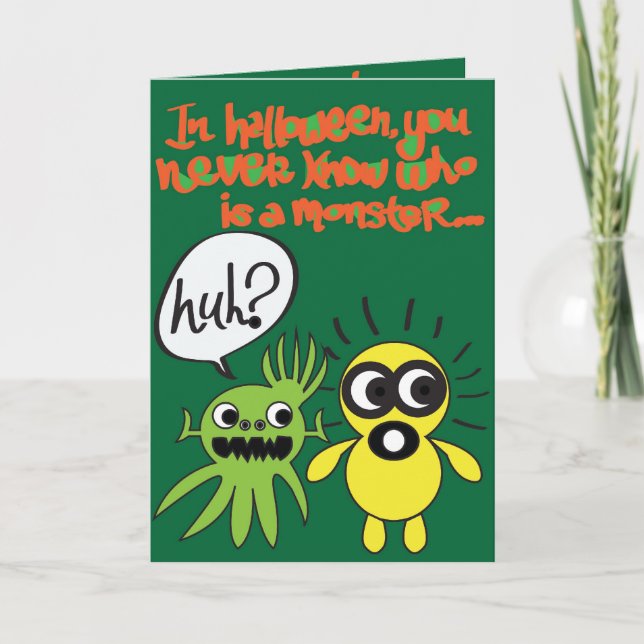 Tarjeta de Monstruo de Halloween (Anverso)