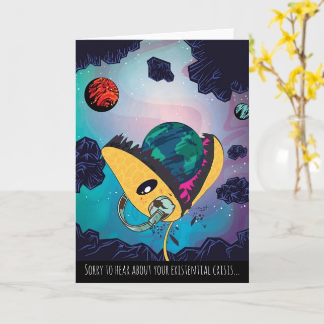 Tarjeta de Monstruo Espacial (flor amarilla)