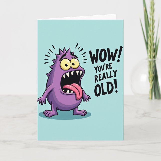 Tarjeta de Monstruo Púrpura Jovial (Anverso)