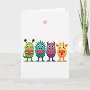 Tarjeta de Monstruos Adorables