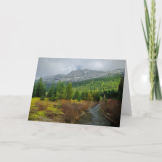 Tarjeta de montaña con presupuesto