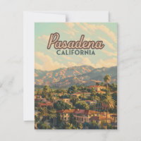 Tarjeta de Montañas de California de Pasadena Los