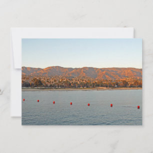 Tarjeta de montañas de la puesta de sol de Santa B