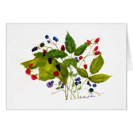 Tarjeta de moras acuáticas