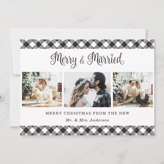 Tarjeta de moro y Navidades casados con blanco neg (Anverso)