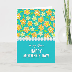 Tarjeta de mosaico vibrante del Día de la Madre