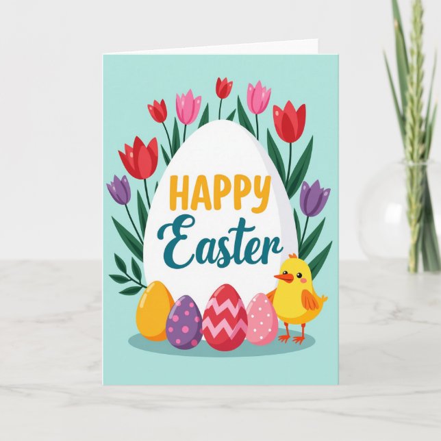 Tarjeta de Motivo de Pascua de Oro Falso (Anverso)
