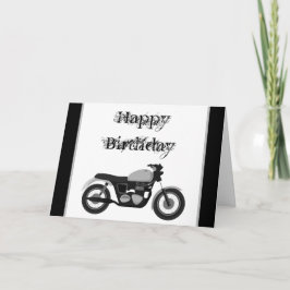 Tarjeta de moto de cumpleaños