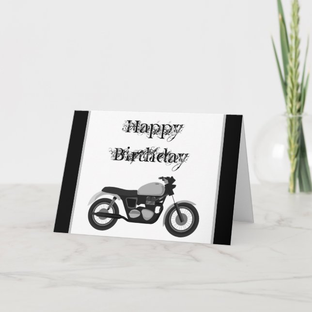 Tarjeta de moto de cumpleaños (Anverso)