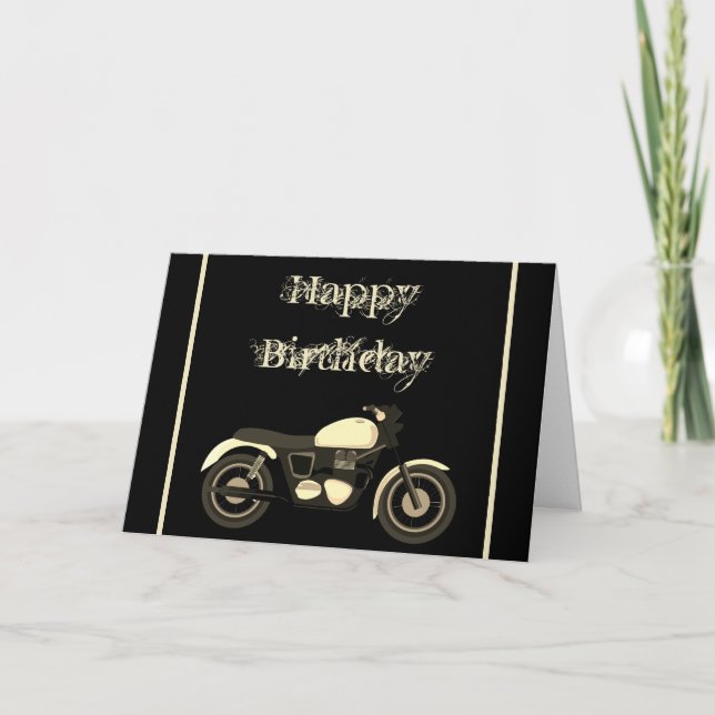 Tarjeta de moto de cumpleaños (Anverso)