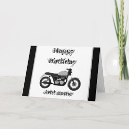Tarjeta de moto Feliz cumpleaños personalizada