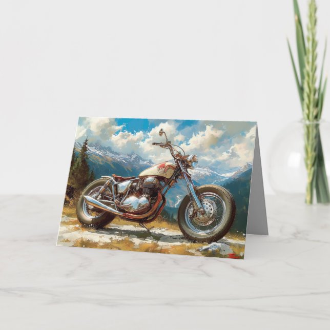Tarjeta de motocicleta Bobber (Anverso)