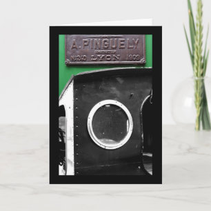 Tarjeta de motor de vapor French Vintage Plaque 19