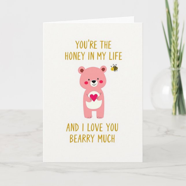 Tarjeta de Mucho Amor Beary (Anverso)