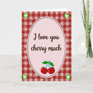 Tarjeta de Mucho Amor de Cereza Roja