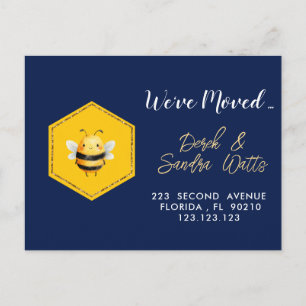 Tarjeta de Mudanza de Abeja Cambio de Nuevo Hoga