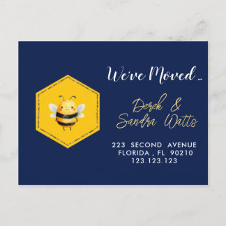 Tarjeta de Mudanza de Abeja | Cambio de Nuevo Hoga