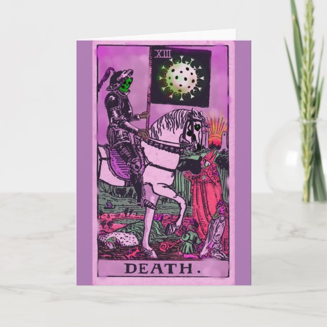 Tarjeta de muerte BLANK Coronavirus Art Tarot Card (Anverso)