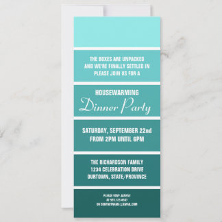 Tarjeta de muestra Aqua Paint Invitación al calent