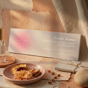 Tarjeta de muestra de fragancia de aroma rosa sonr