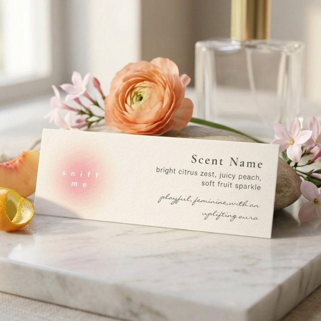 Tarjeta de muestra de fragancia de vela mini proba (Candle Scent Sample Fragrance Mini Tester Card)