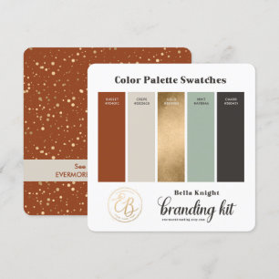 Tarjeta de Muestra de Paleta de Colores Terra Cott