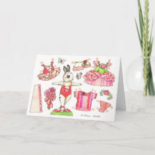 Tarjeta de muñeca de papel de San Valentín