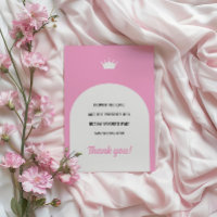 Tarjeta de muñeca rosa caliente, tarjeta de agrade