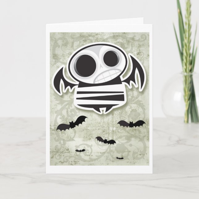 Tarjeta de murciélago de cráneo (Anverso)