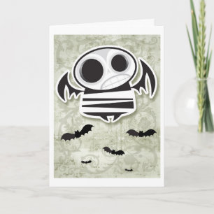 Tarjeta de murciélago de cráneo
